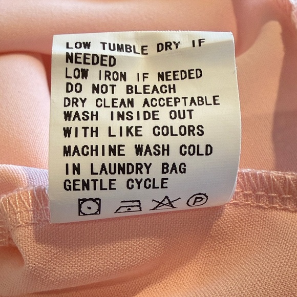 Elegant Blush Pink Midi Dress with Lace Sleeves - Picture 10 of 10